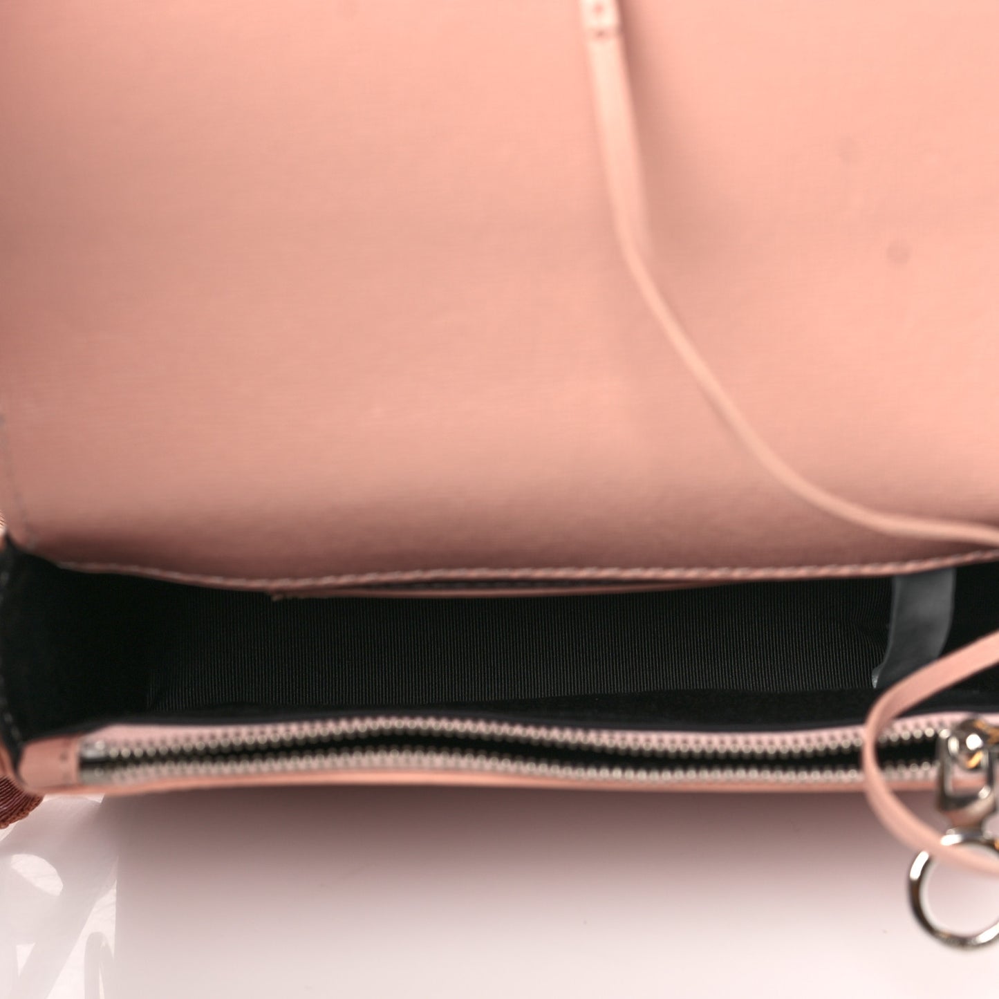 Saffiano Floral Printed Mini Diag Binder Clip Bag Pink Multicolor