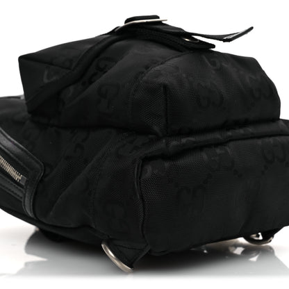 Gucci Econyl Nylon Monogram Off The Grid Sling Backpack Black 9 of 10