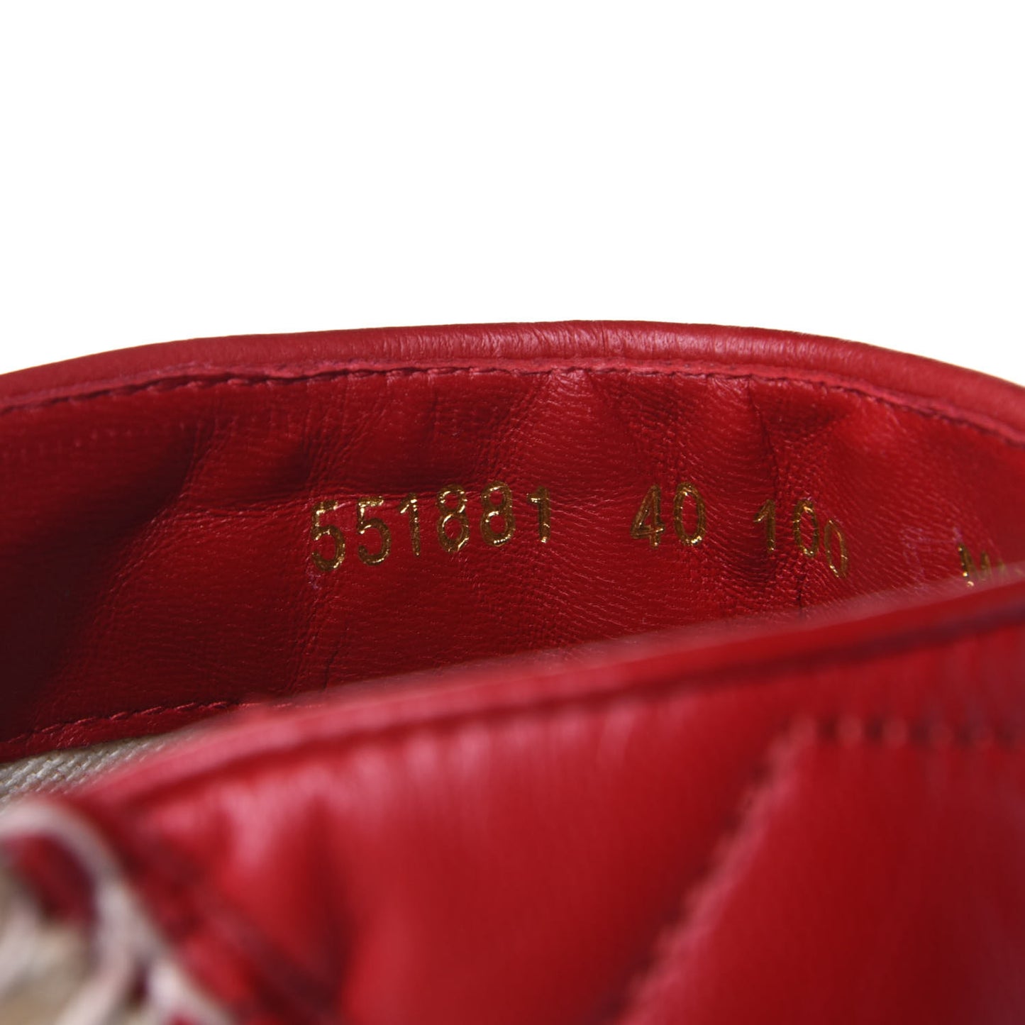 Nappa Matelasse GG Marmont Espadrille Slippers 40 Hibiscus Red
