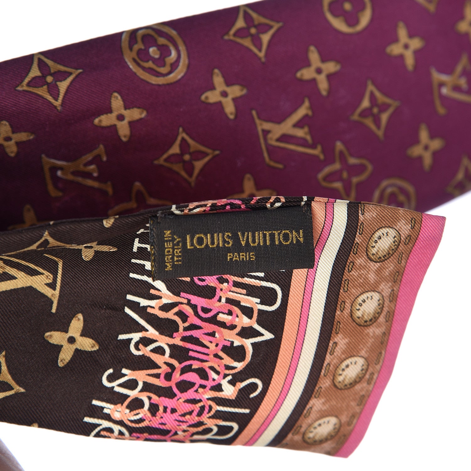 Louis Vuitton Silk Monogram Map Bandeau 4 of 5