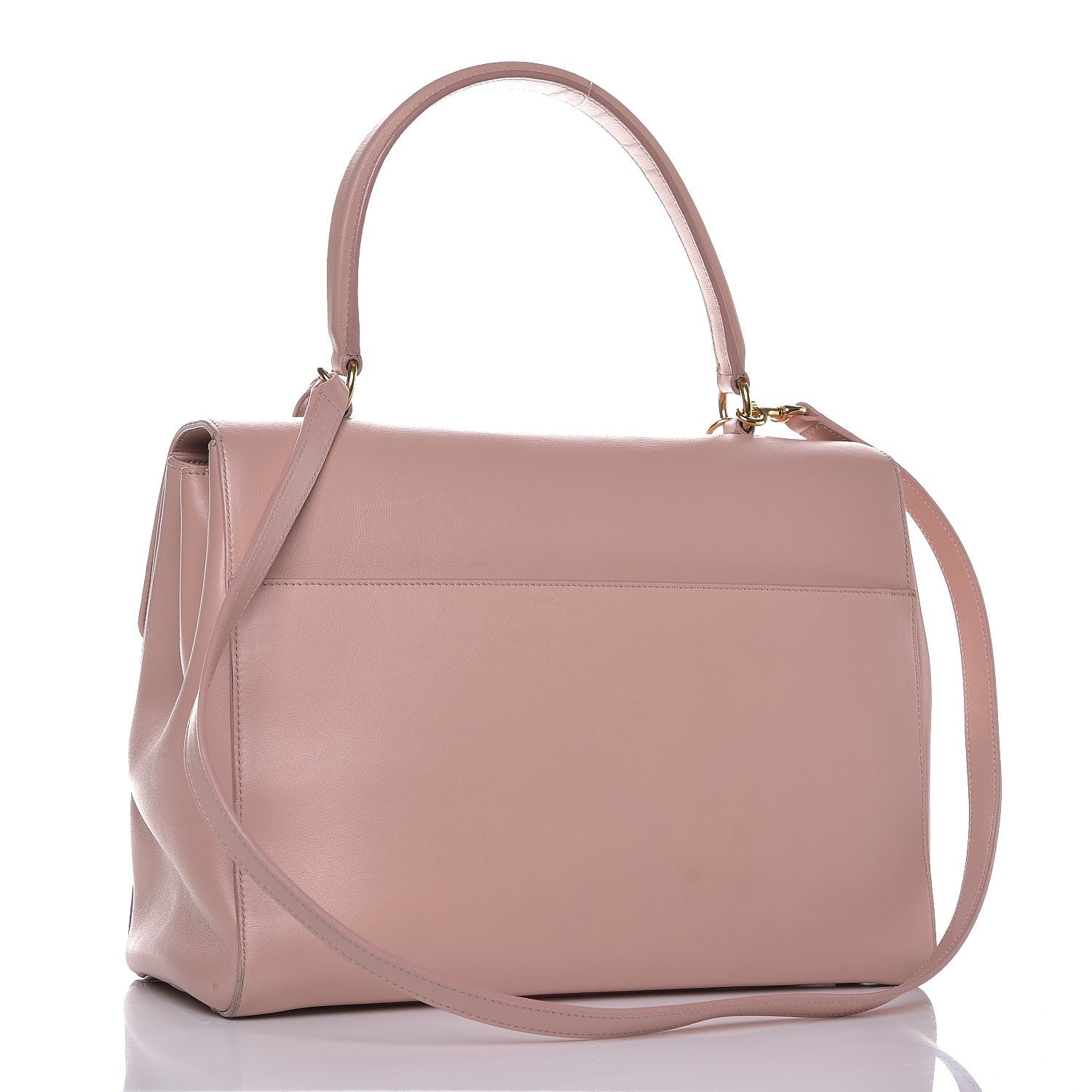 Saint Laurent Calfskin Medium Moujik Top Handle Bag Pale Blush 3 of 17
