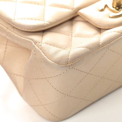 Chanel Lambskin Quilted Mini Square Flap Beige 5 of 13