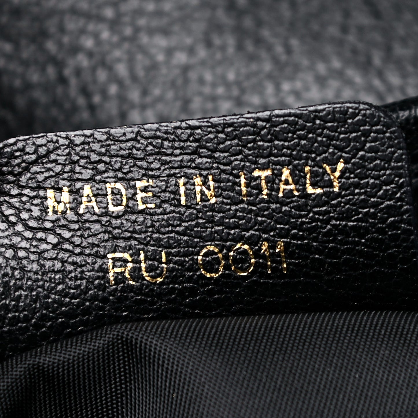 Grained Calfskin Saddle Bag Black