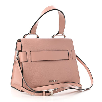 Miu Miu Goatskin Madras Click Top Handle Tote Orchidea 3 of 9