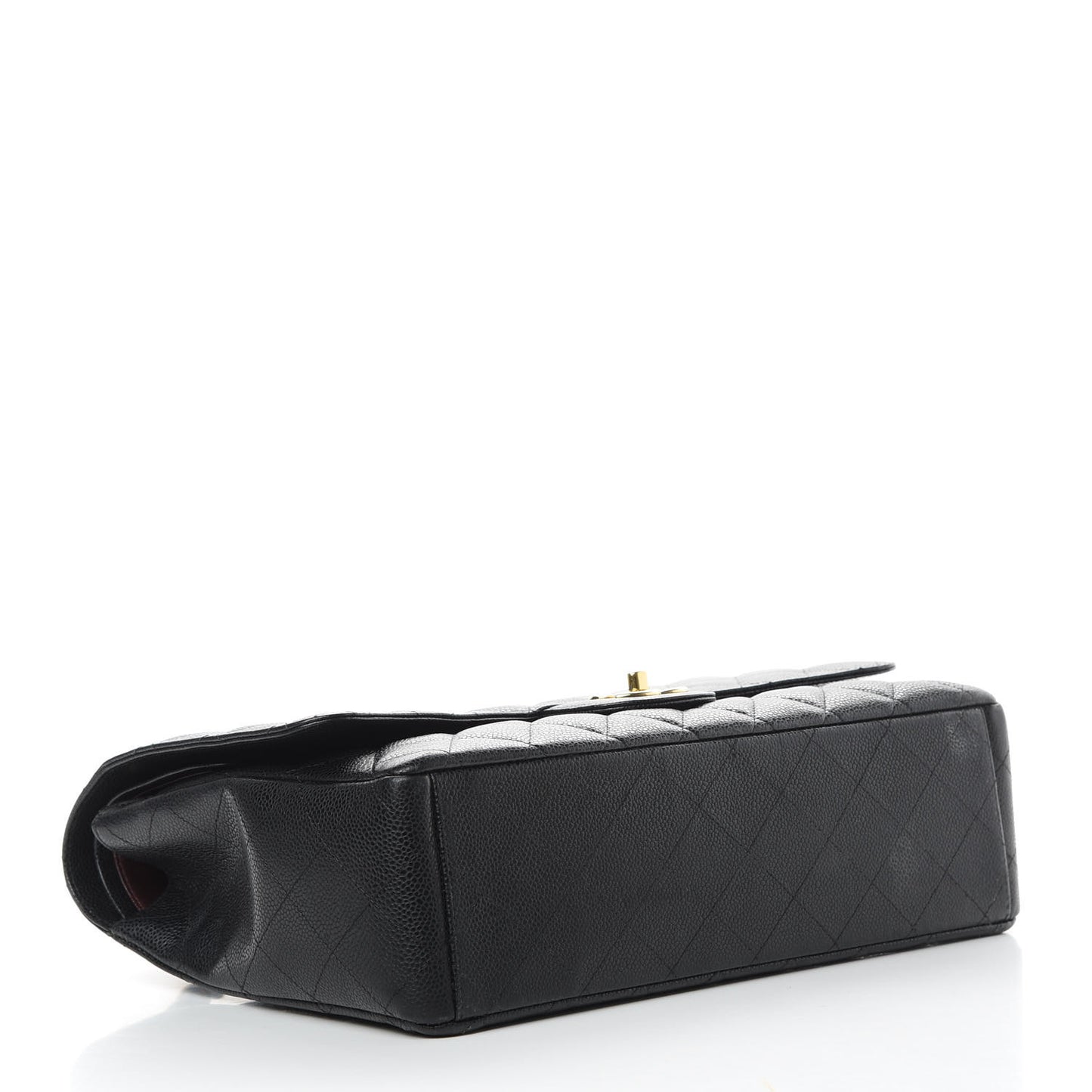 Caviar Quilted Maxi Double Flap Black