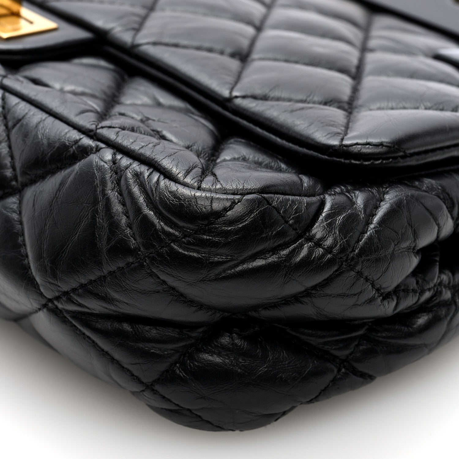 Chanel Aged Calfskin Quilted 2.55 Reissue 225 Hanger Flap Black 10 of 10
