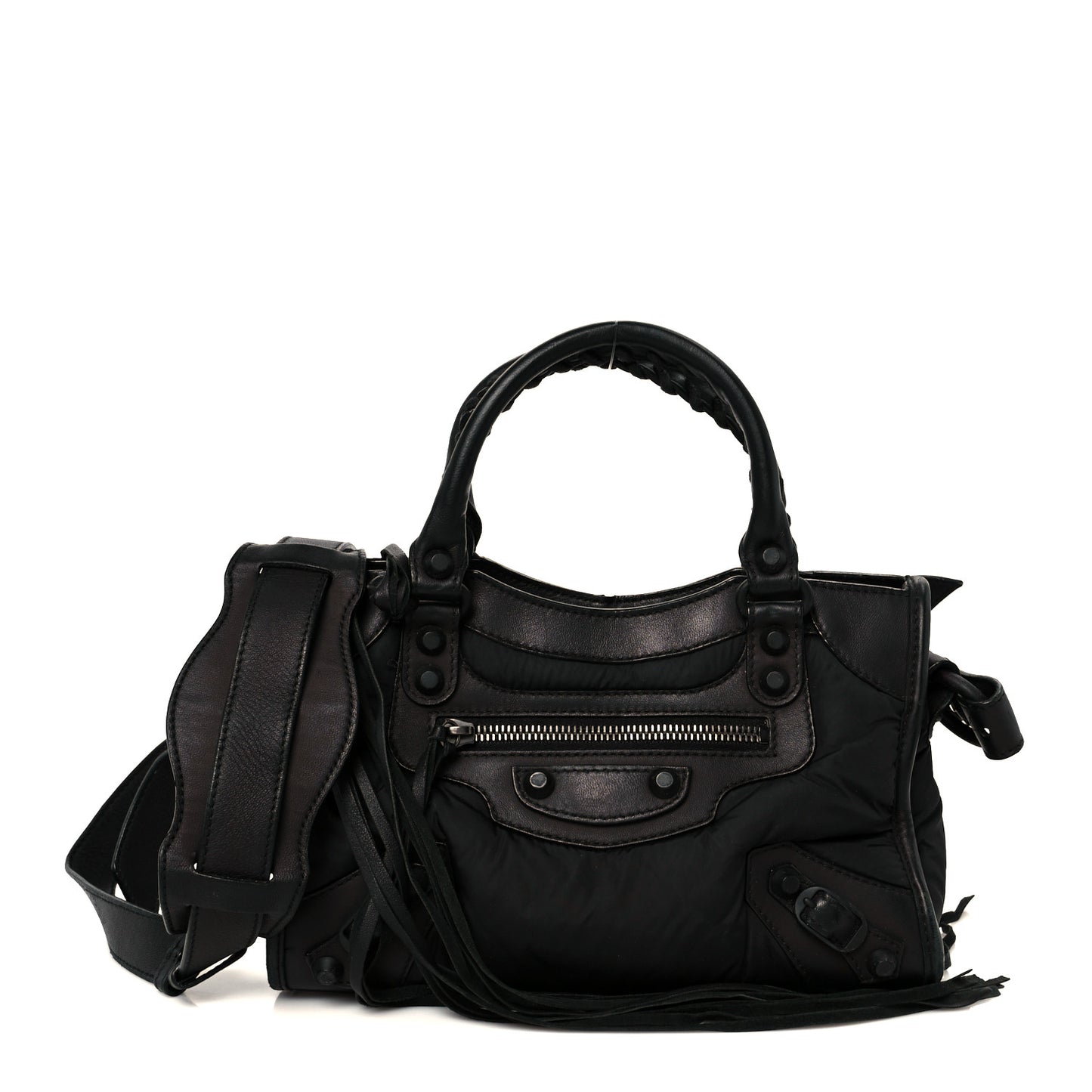 Nylon Agneau Classic Hardware Mini City Black