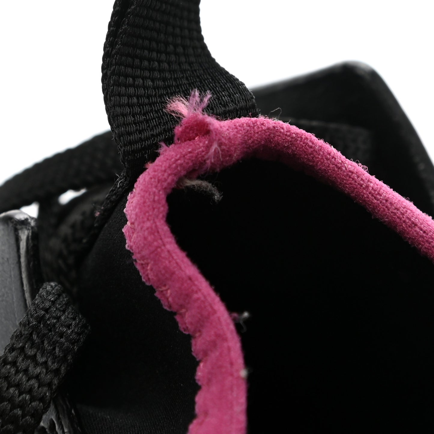 Calfskin Neoprene Mesh Suede Womens Race Runner Sneakers 42 Black Silver Pink