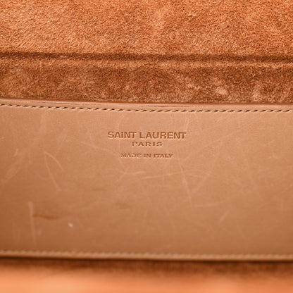 Saint Laurent Calfskin Monogram Take Away Box Dusty Vintage Brown Gold 6 of 15