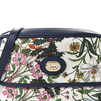 Gucci Canvas Flora Floral Shoulder Bag White Blue Agata Mulitcolor 10 of 10