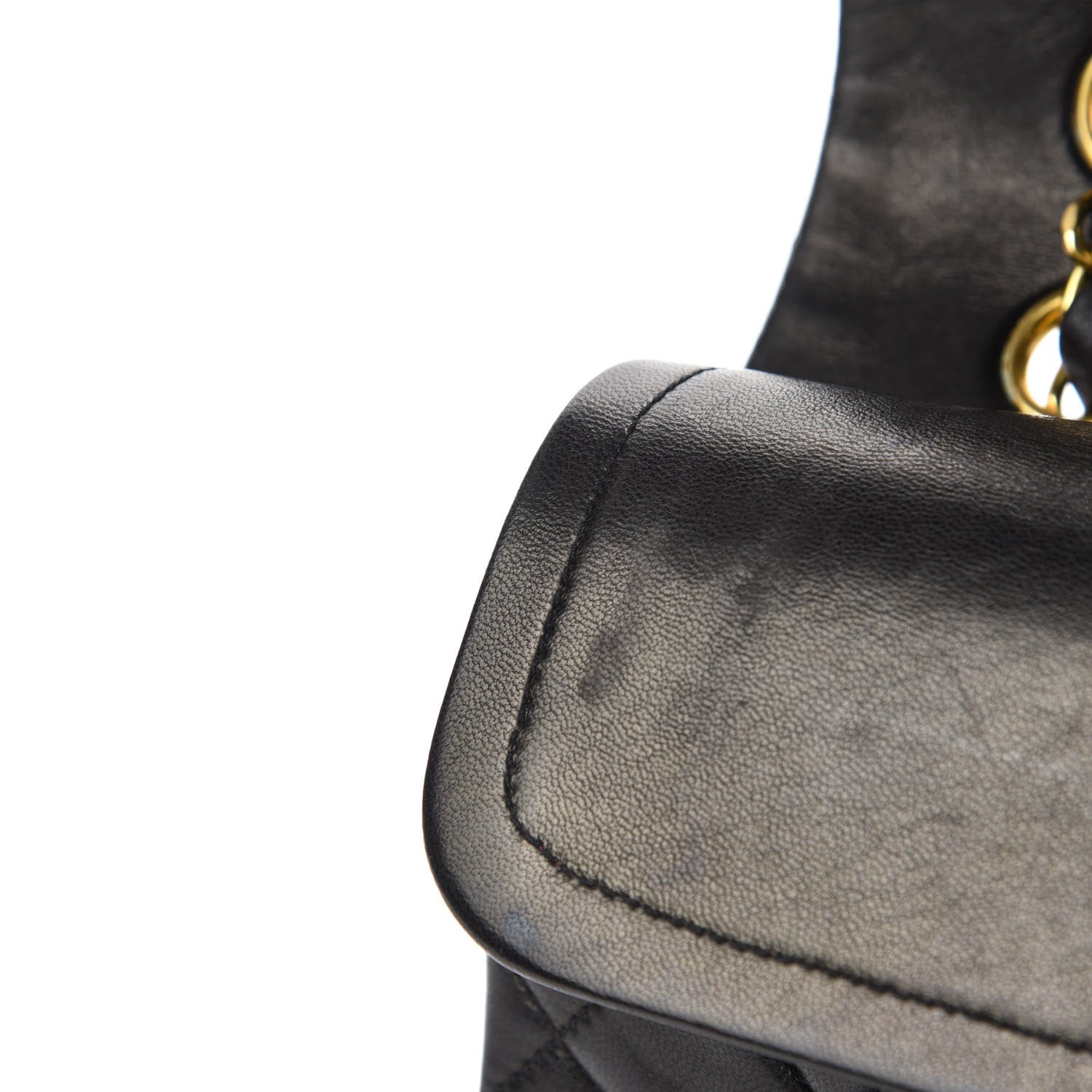Chanel Lambskin Quilted Medium Double Flap Black 8 of 15