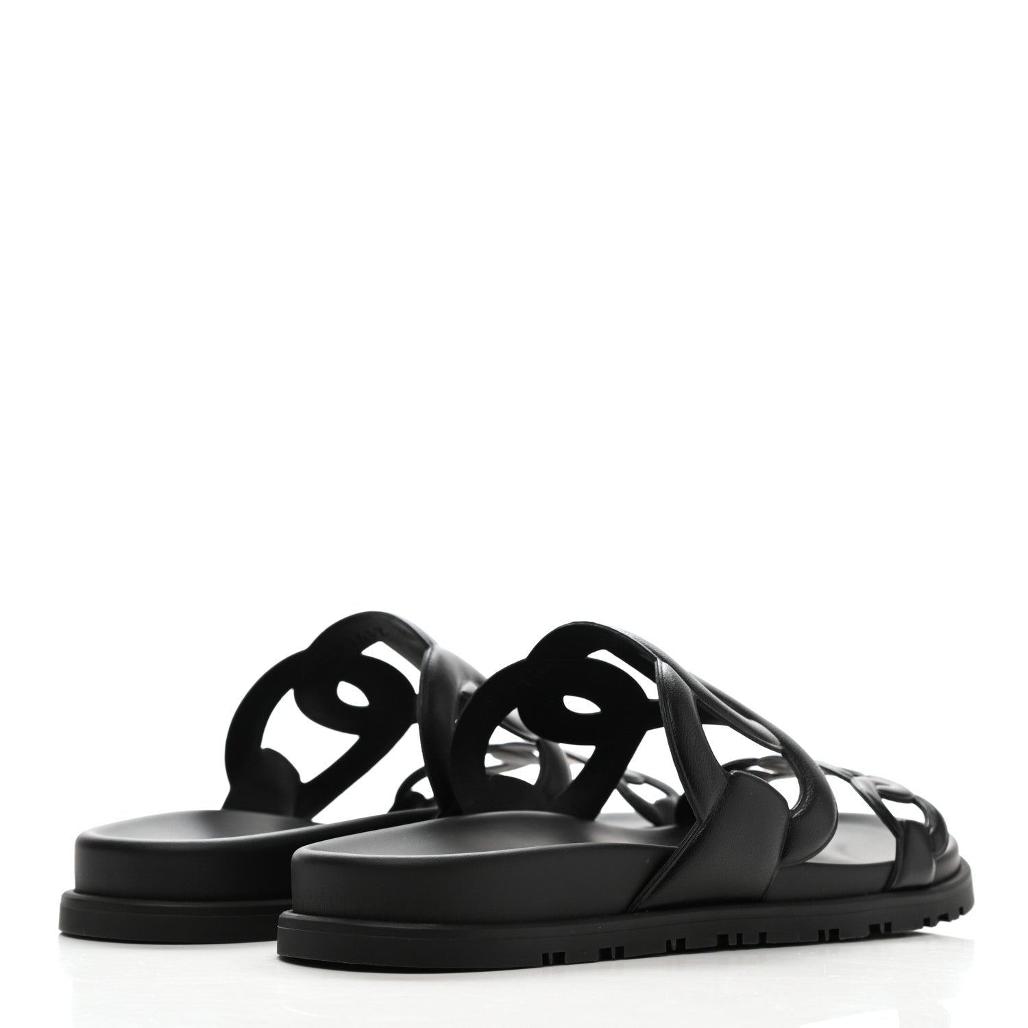 Hermes Nappa Extra Sandals 38 Black 4 of 8