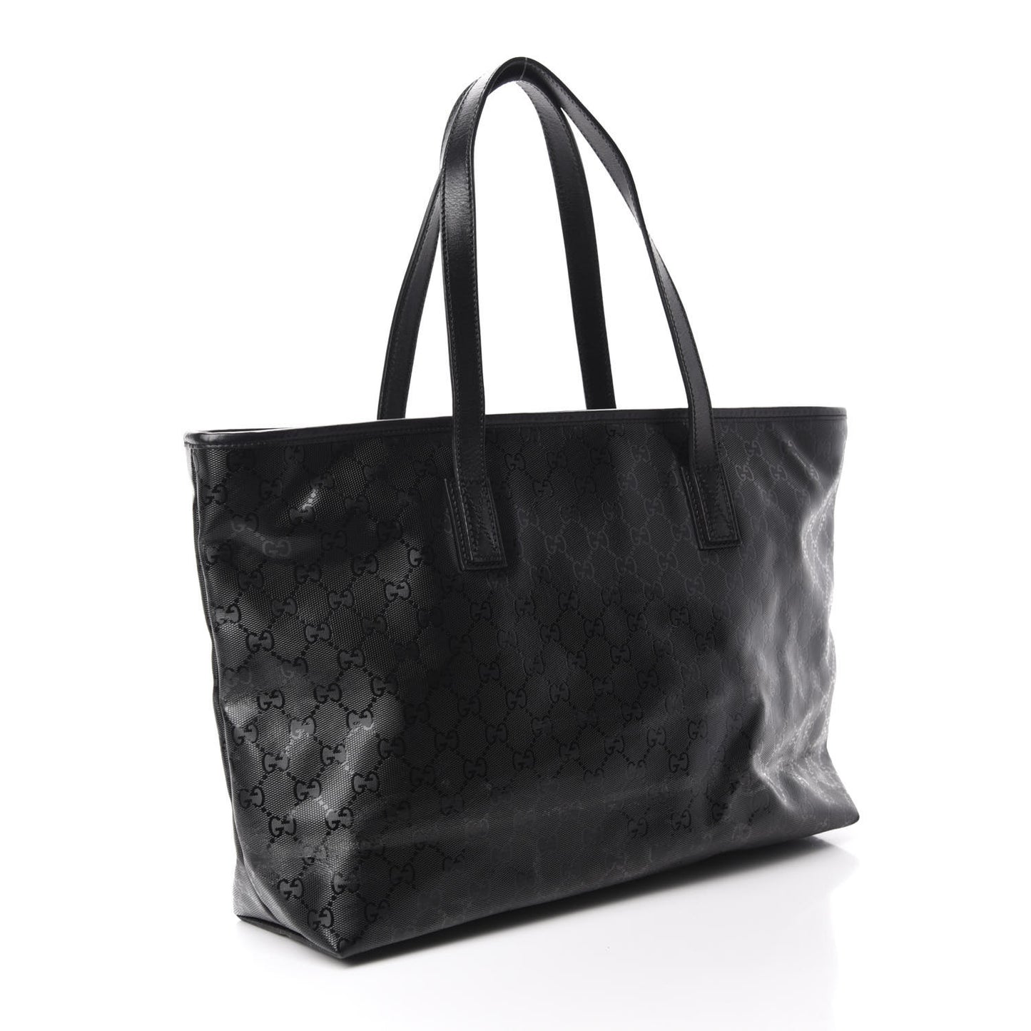 Imprime Monogram Medium Zippered Shopping Tote Black