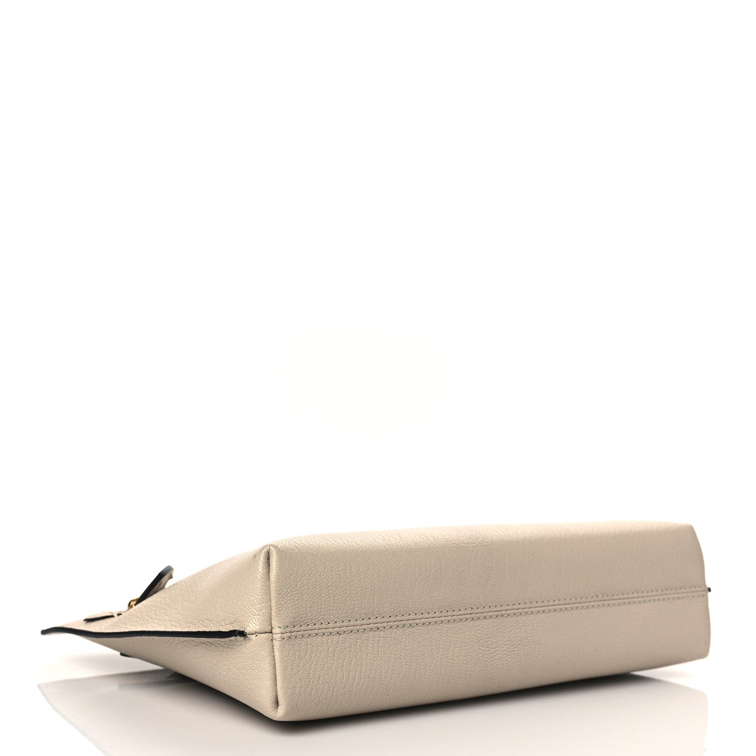 Burberry Grainy Calfskin Wristlet Clutch Stone 4 of 9
