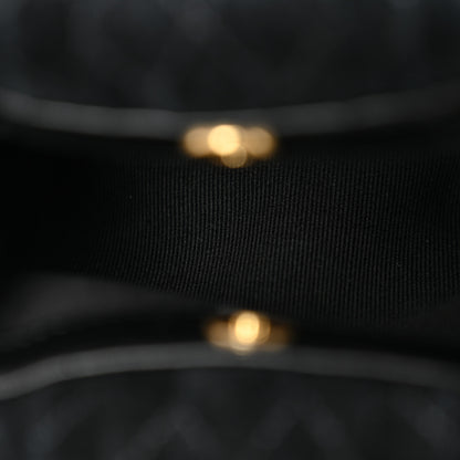 Chanel Suede Calfskin Plexiglass Tortoise Shell Quilted Mini Pouch Black 5 of 11