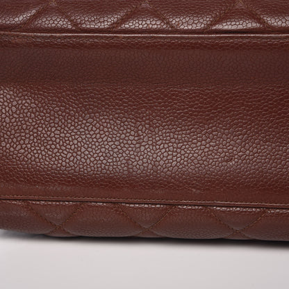 Chanel Caviar Quilted Jumbo Kelly Flap Brown 15 of 17