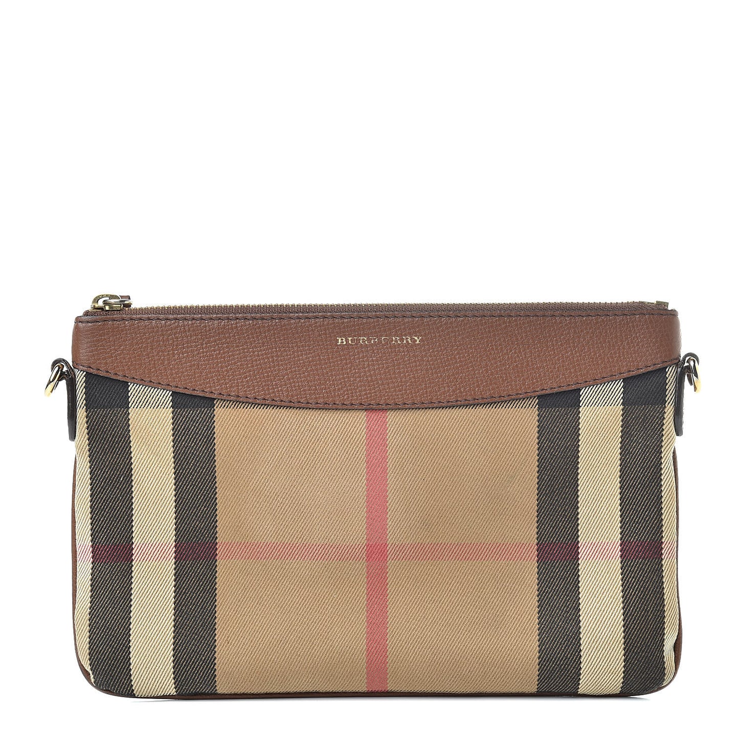 House Check Derby Peyton Crossbody Clutch Bag Tan