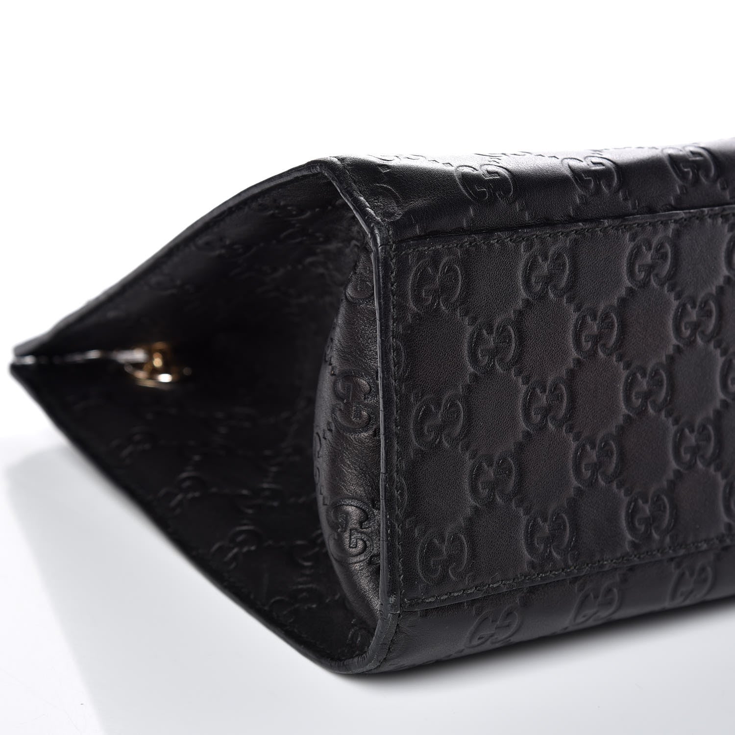 Gucci Guccissima Large Emily Chain Shoulder Bag Black 12 of 13