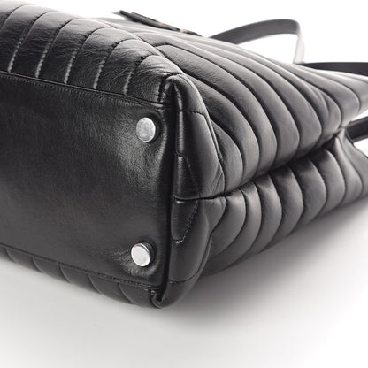 Saint Laurent Calfskin Y Quilted Monogram Large Loulou Shopper Black 8 of 8