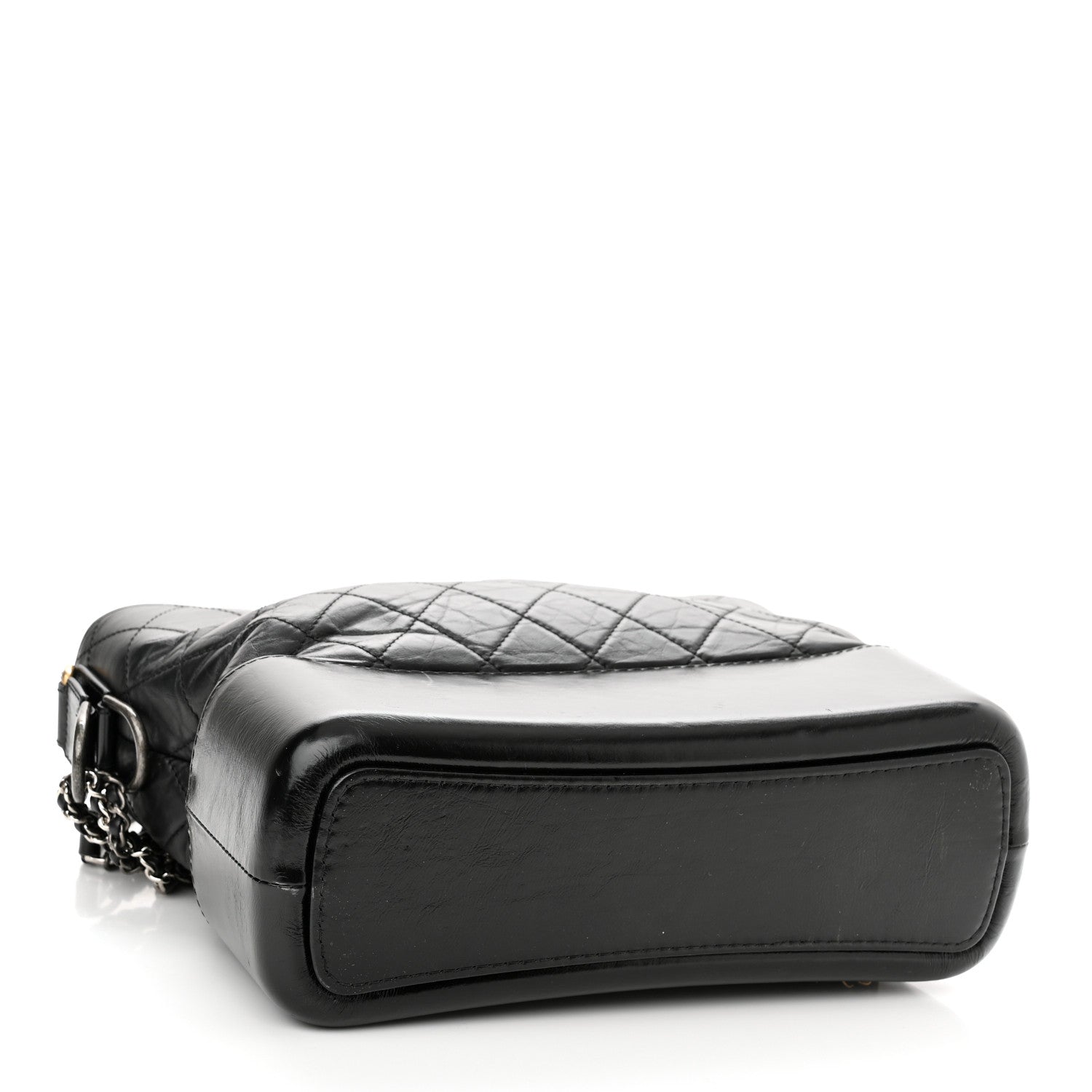 Chanel Aged Calfskin Quilted Medium Gabrielle Hobo Black 4 of 10