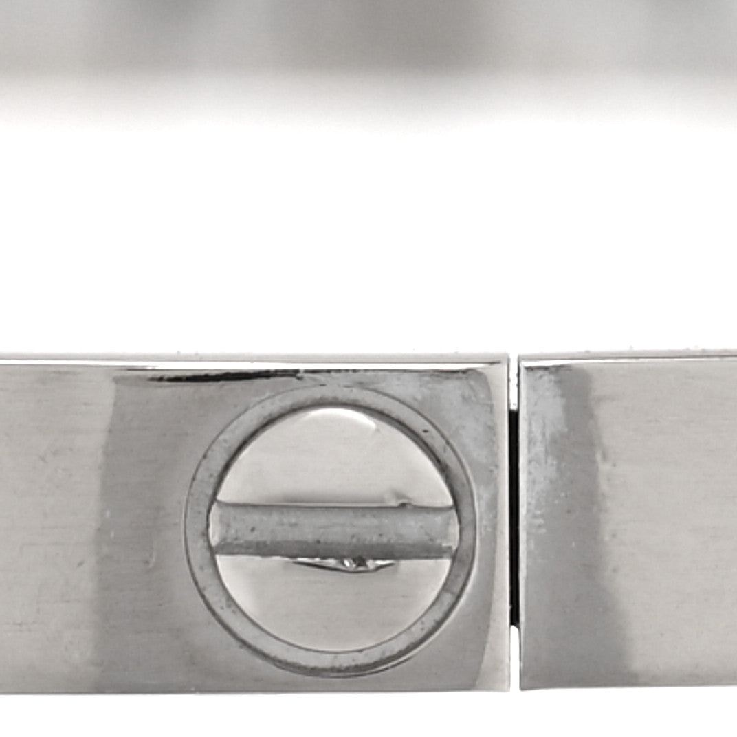 Cartier 18K White Gold Small LOVE Bracelet 18 4 of 7