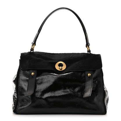 Saint Laurent Pony Hair Patent Medium Muse Two Black 1 of 15