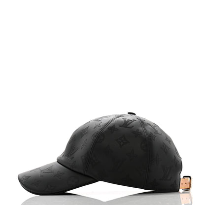 Louis Vuitton Calfskin Monogram Shadow Baseball Cap 58 Black 4 of 10