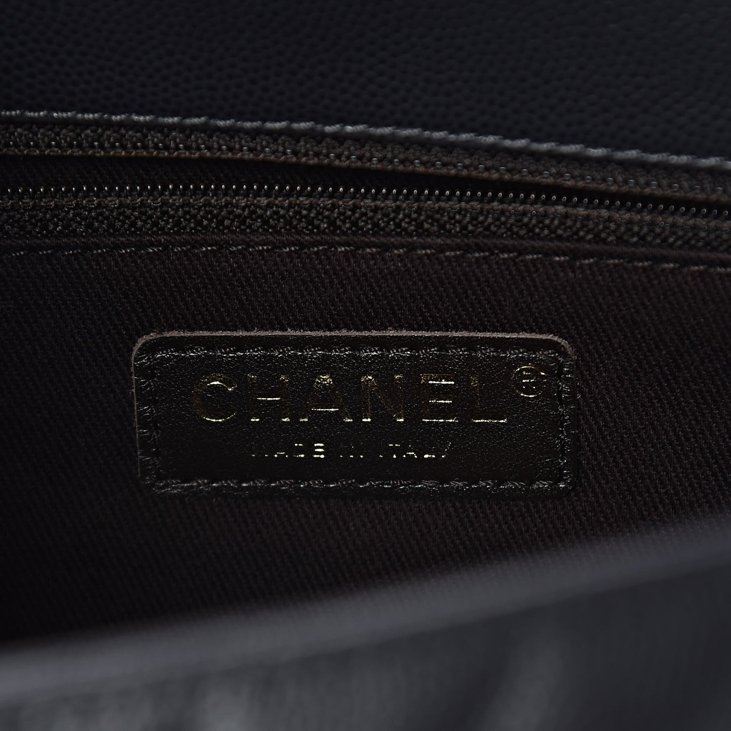 Caviar Chevron Quilted Small Coco Handle Flap Black
