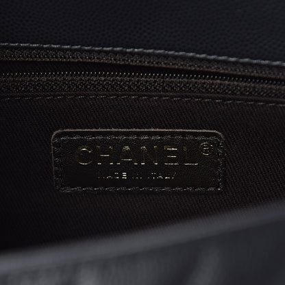 Chanel Caviar Chevron Quilted Small Coco Handle Flap Black 6 of 10