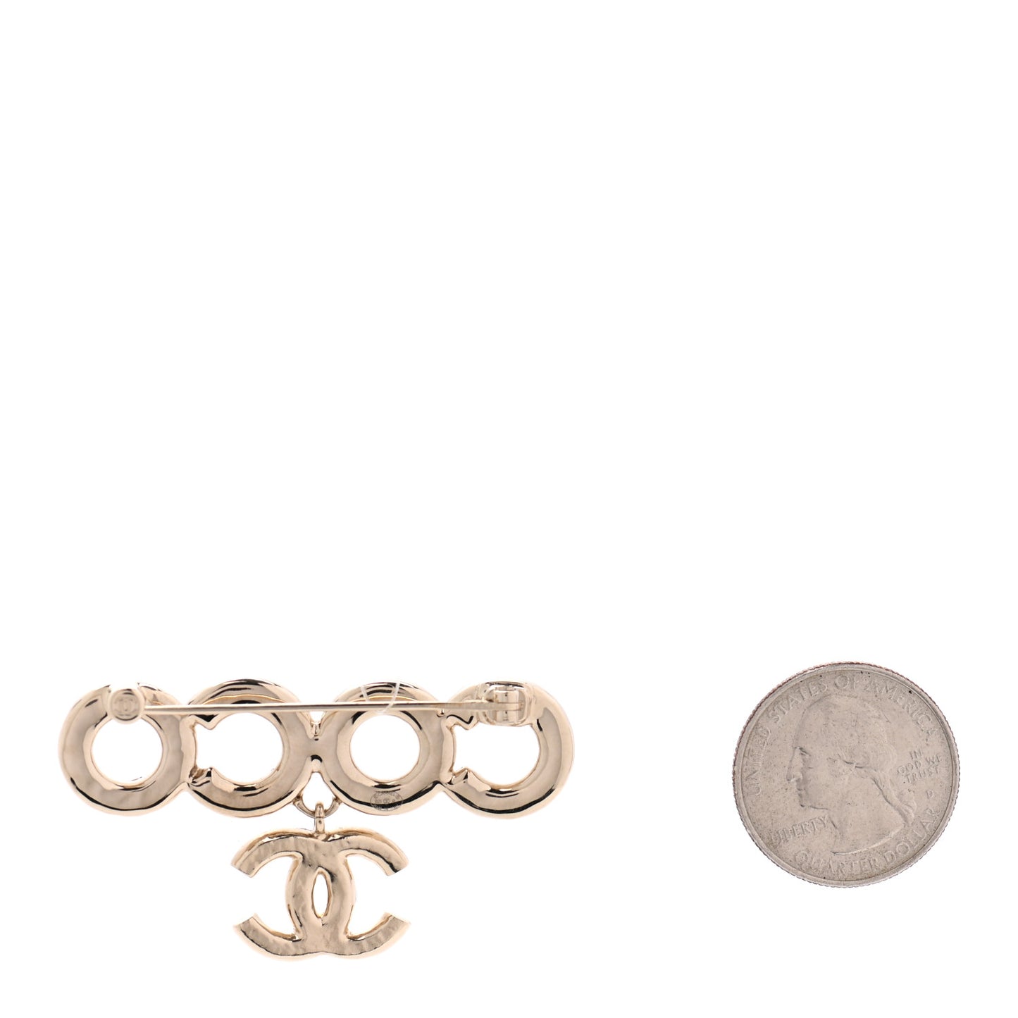 Pearl Coco Brooch Gold