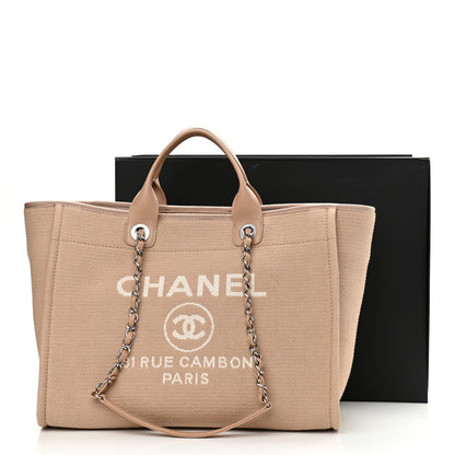 Chanel Mixed Fibers Medium Deauville Tote Beige 13 of 13