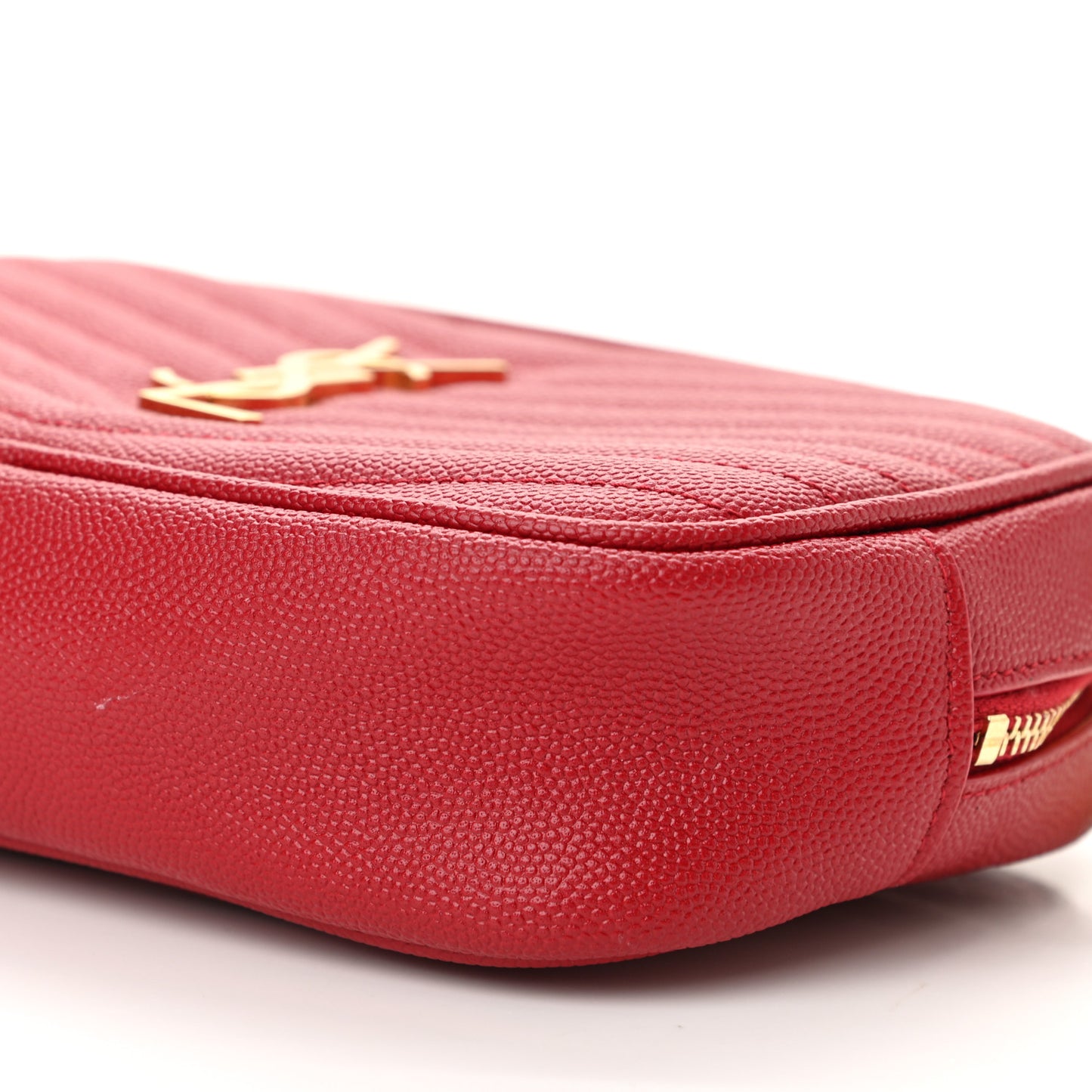 Grain De Poudre Matelasse Monogram Mini Lou Camera Bag Eros Red