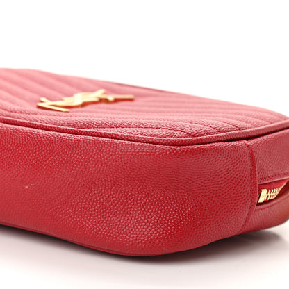 Saint Laurent Grain De Poudre Matelasse Monogram Mini Lou Camera Bag Eros Red 10 of 12