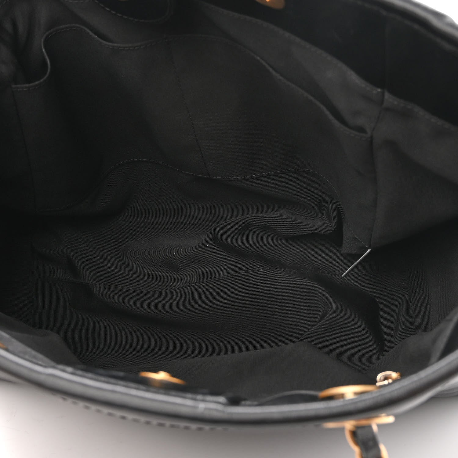 Chanel Aged Calfskin Small Charms Deauville Tote Black 4 of 9