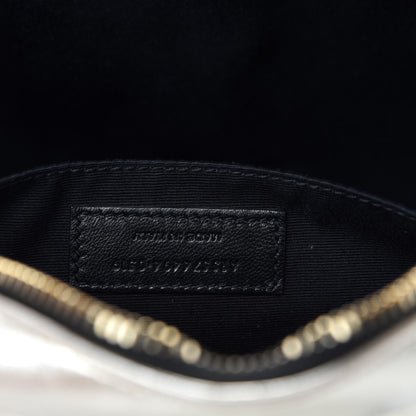 Saint Laurent Metallic Calfskin Matelasse Monogram Lou Camera Bag Platino 9 of 11