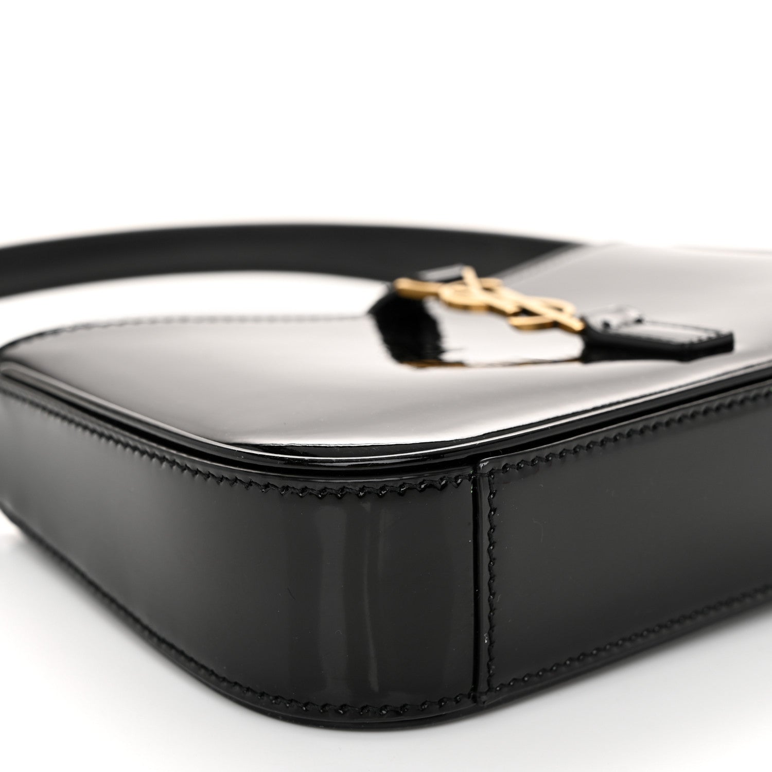 Saint Laurent Patent Calfskin Le 5 A 7 Mini Hobo Black 9 of 11