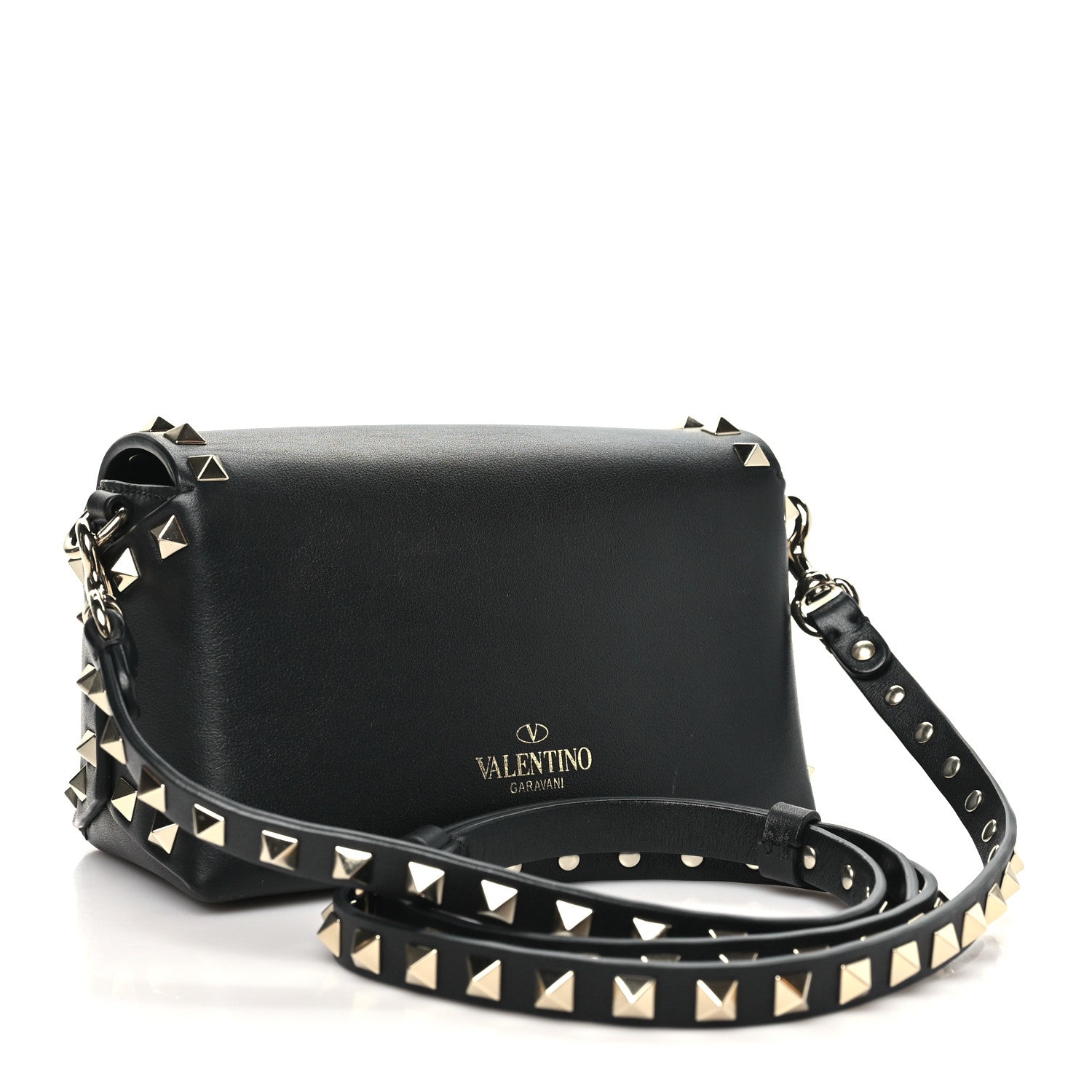 Valentino Garavani Vitello Mini Rockstud Crossbody Bag Black 2 of 8