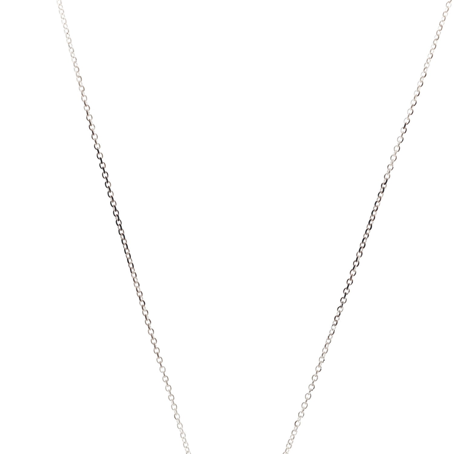 Tiffany Sterling Silver Elsa Peretti 14mm Open Heart Pendant Necklace 6 of 6