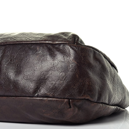 Gucci Guccissima Large New Ladies Web Hobo Dark Brown 9 of 11