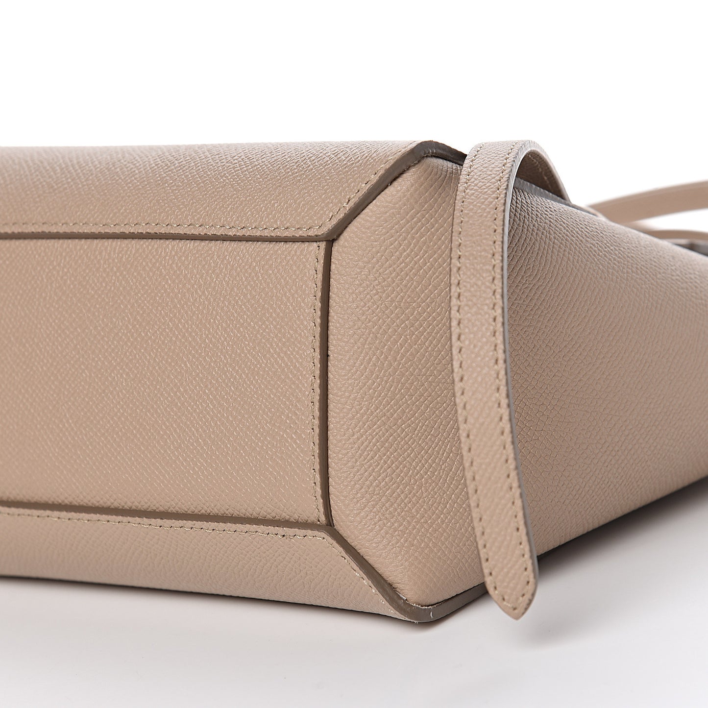 Grained Calfskin Nano Belt Bag Light Taupe