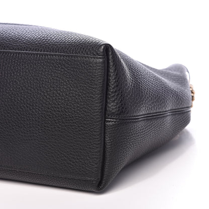 Gucci Pebbled Calfskin Medium Soho Chain Shoulder Bag Black 9 of 10