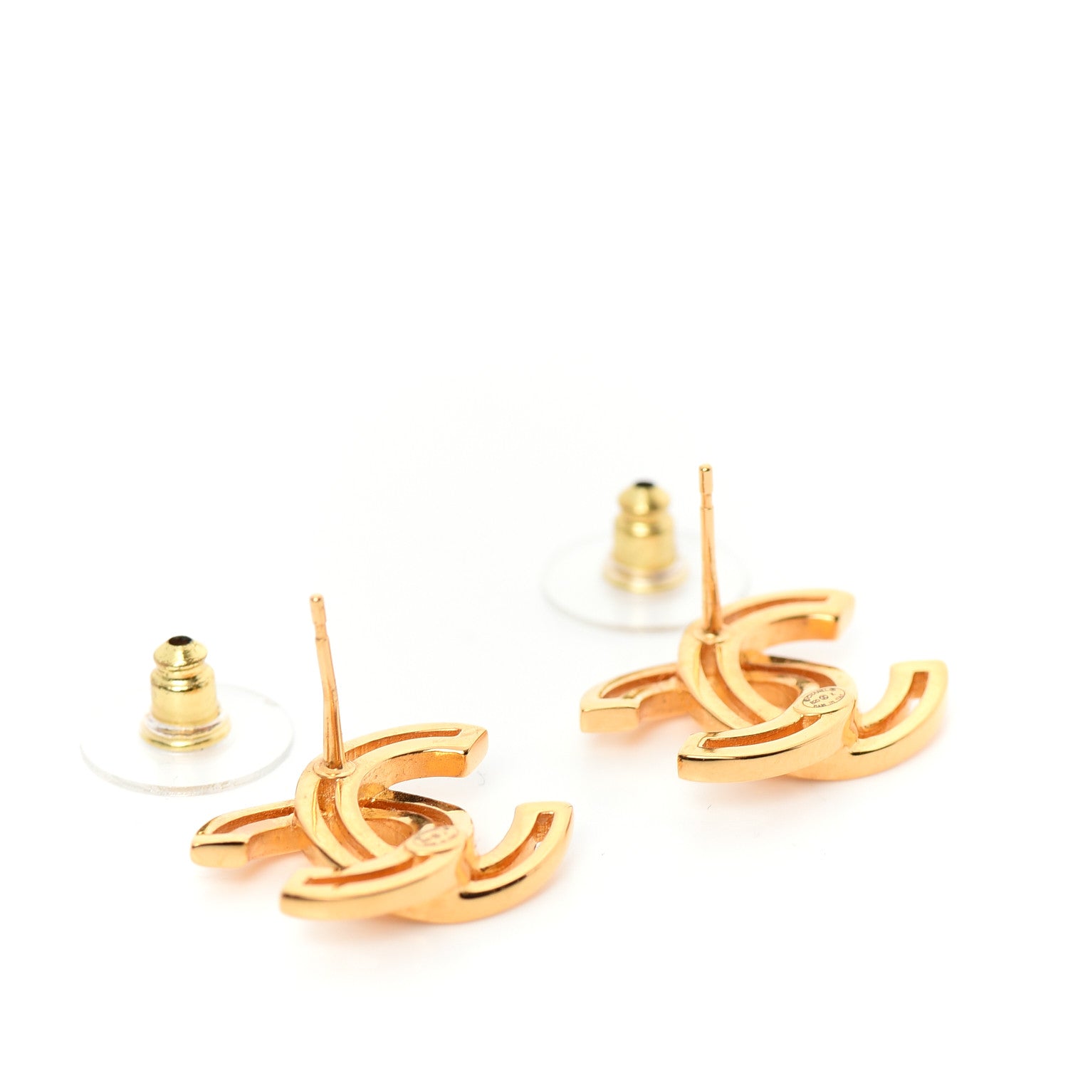 Chanel Metal Obazine CC Earrings Gold 3 of 5