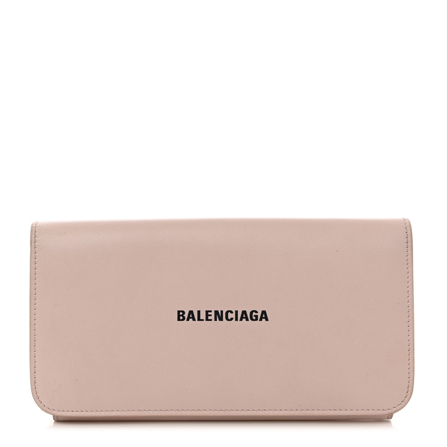 Calfskin Logo Cash Thin Money Wallet Light Rose Black
