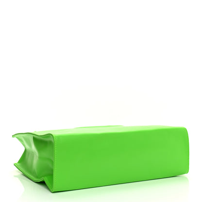Telfar Vegan Leather Medium Shopping Bag Highlighter Green 4 of 10
