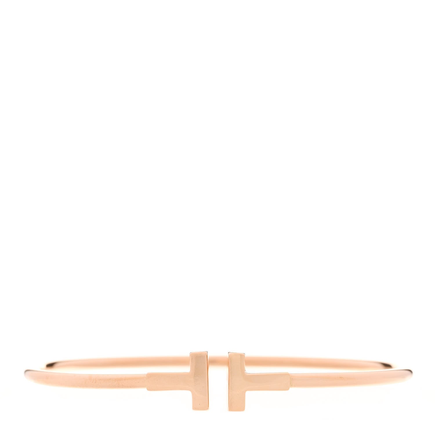 Tiffany 18K Rose Gold T Wire Bracelet 1 of 3