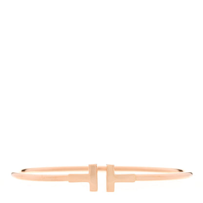 Tiffany 18K Rose Gold T Wire Bracelet 1 of 3