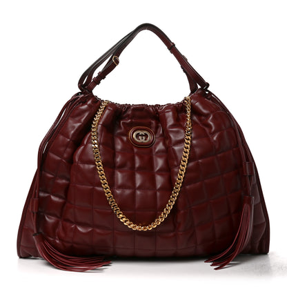 Gucci Calfskin Quilted Large Deco Tote Bag Rosso Ancora Red 1 of 10