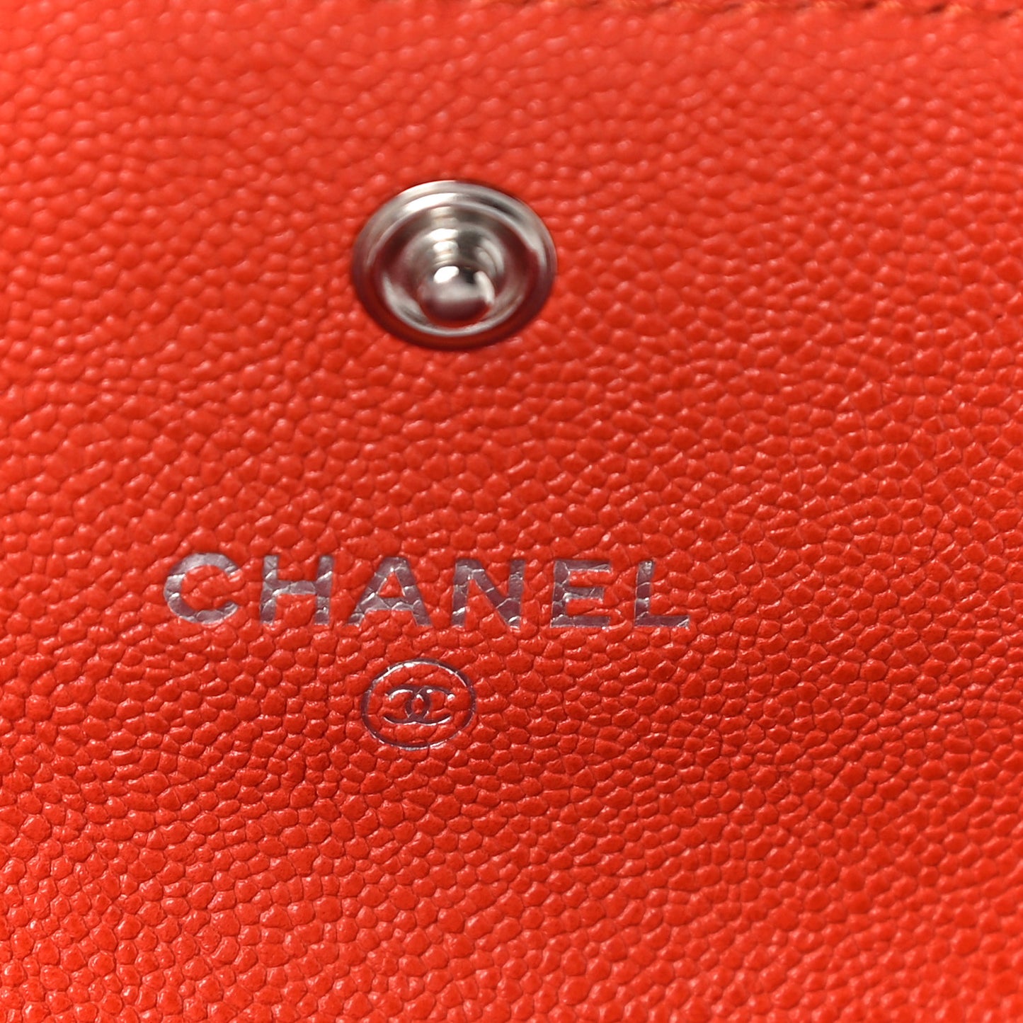 Caviar Quilted Boy Flap Card Holder Orange