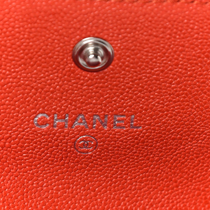 Chanel Caviar Quilted Boy Flap Card Holder Orange 6 of 11