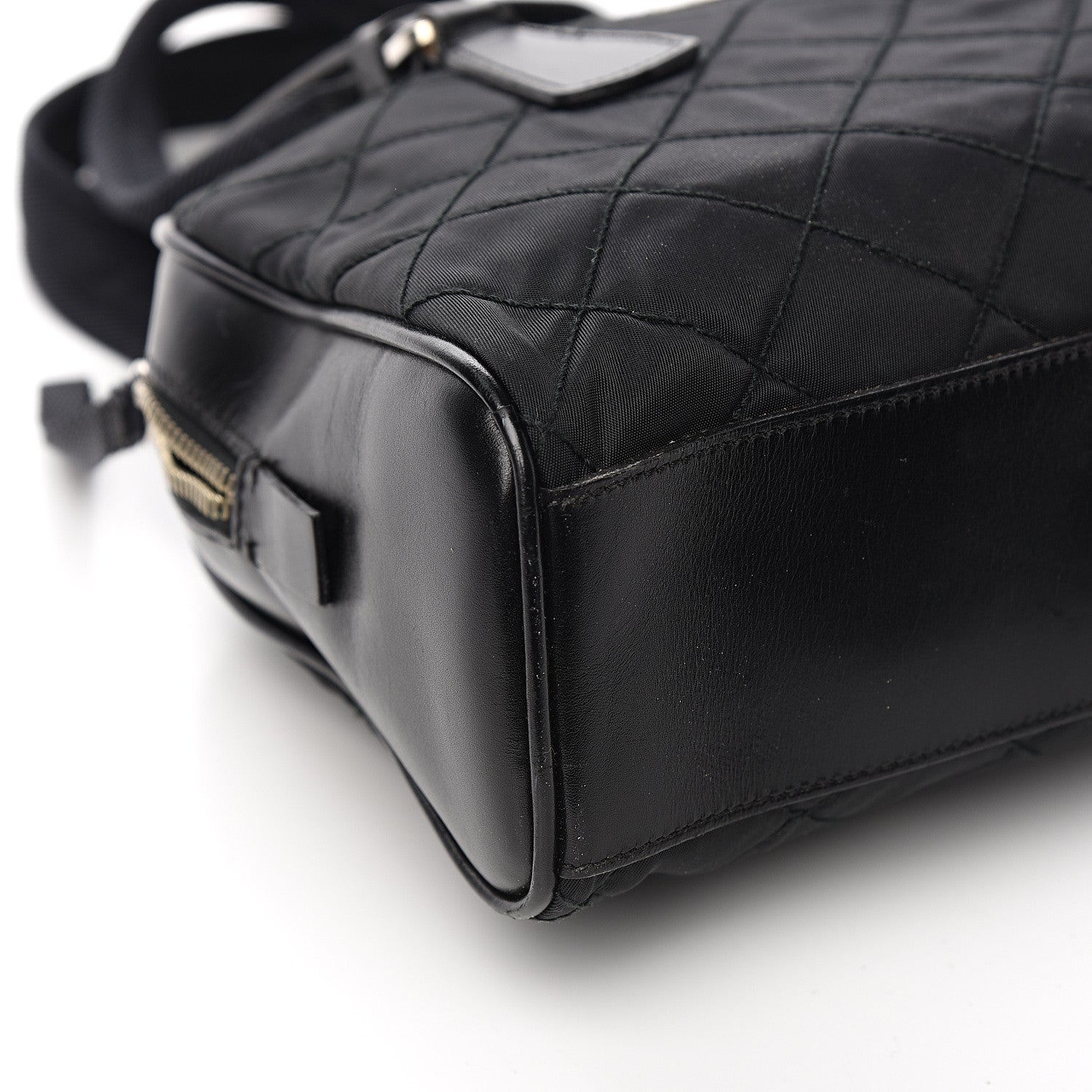 Prada Nylon Tessuto Impuntu Quilted Shoulder Bag Black 8 of 10